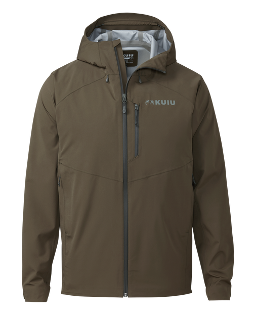 Front of Northridge Rain Jacket in Major Brown