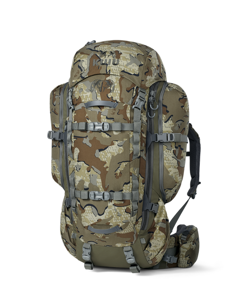 Front angled view of ICON 6 6000 Pack in Valo Camouflage