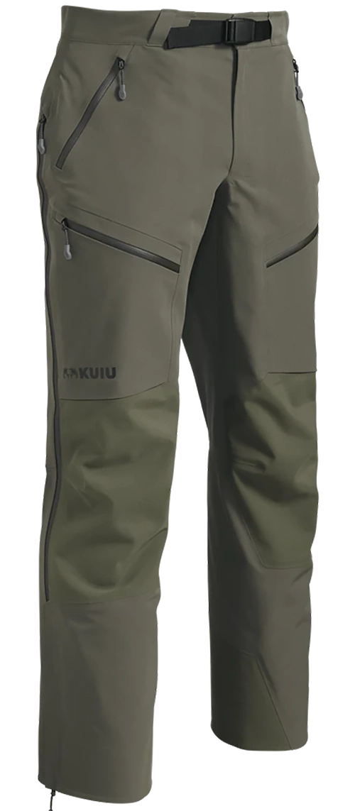 Front view of Yukon TR Rain Pant in Ash Brown