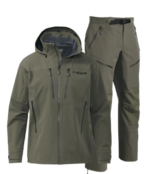 Front view of Yukon TR Rain Jacket in Ash Brown