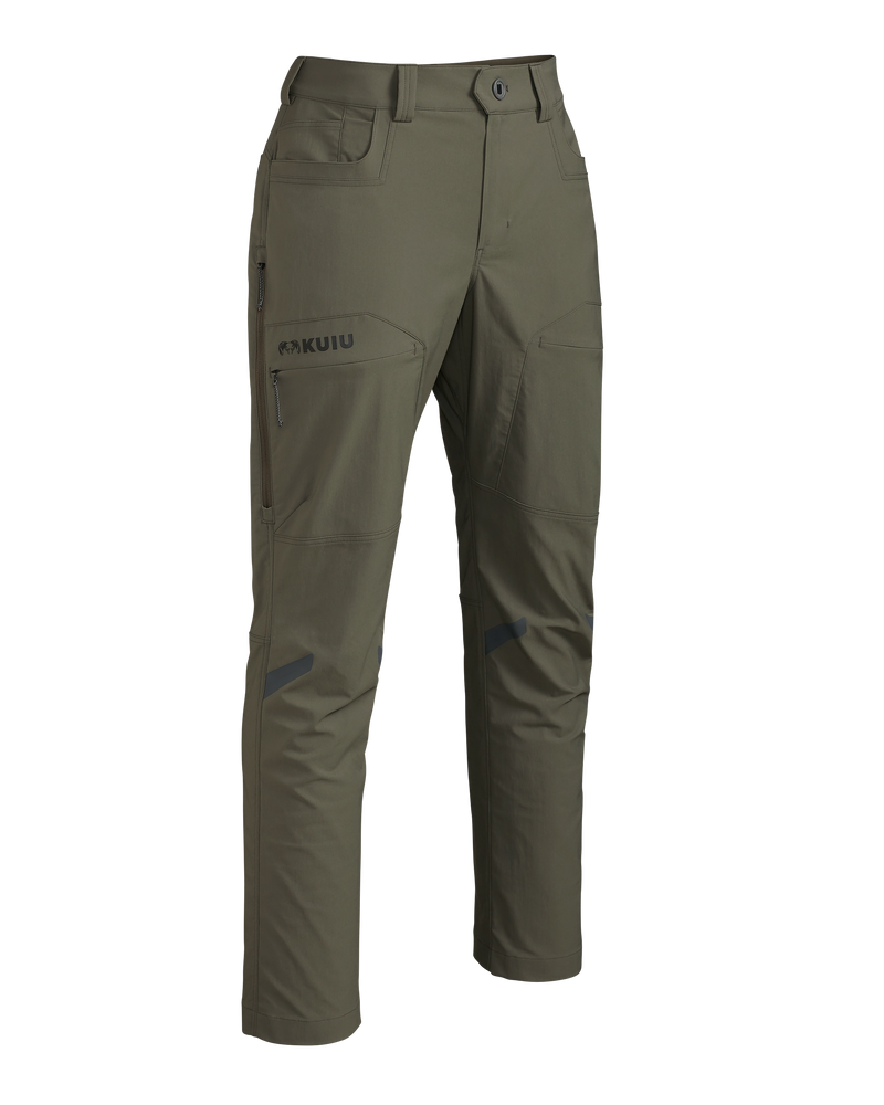 Front of Women's Kutana Stretch Woven Pant in Ash Brown