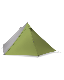 Front of Summit Refuge Three Person Tent in Gunmetal Olive Color