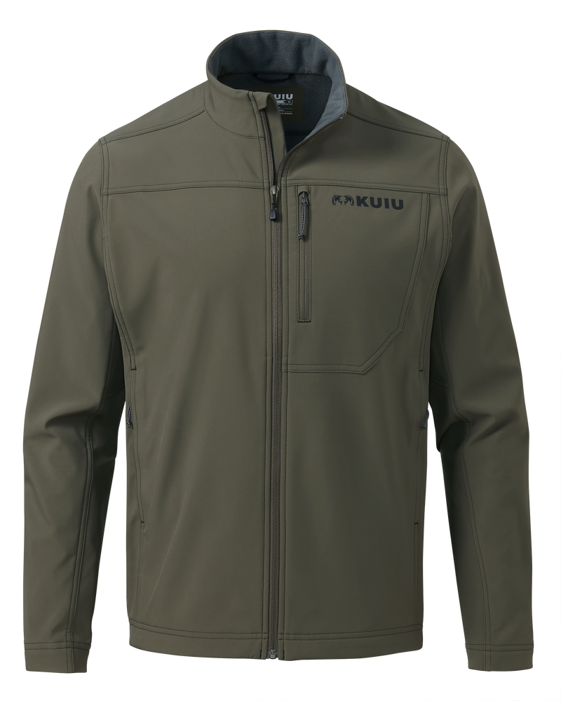 Front of Alpine Jacket in Ash Brown