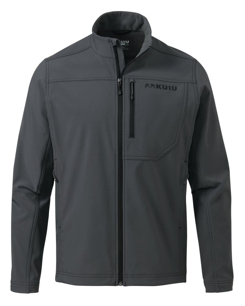 Front of Alpine Jacket in Gunmetal Grey