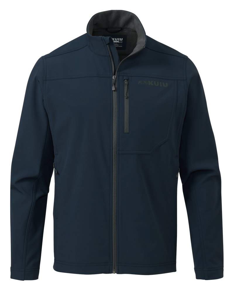 Front of Alpine Jacket in Steel Blue