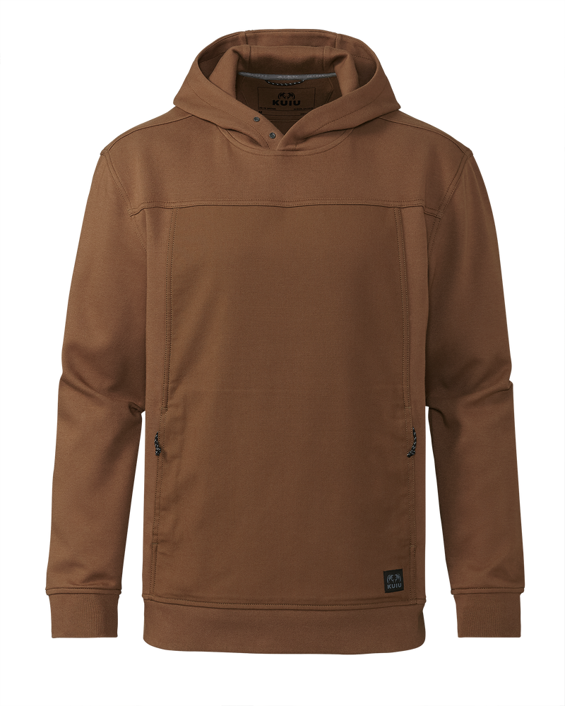 Front of Workgrade Utility Hoodie in Saddle Brown