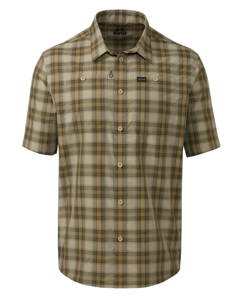 Front of Borrego Short Sleeve in Valo Crosscheck Plaid