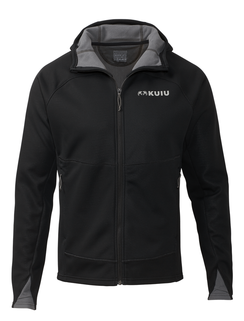 Front of Peloton 240 Full Zip Hoodie in Black 