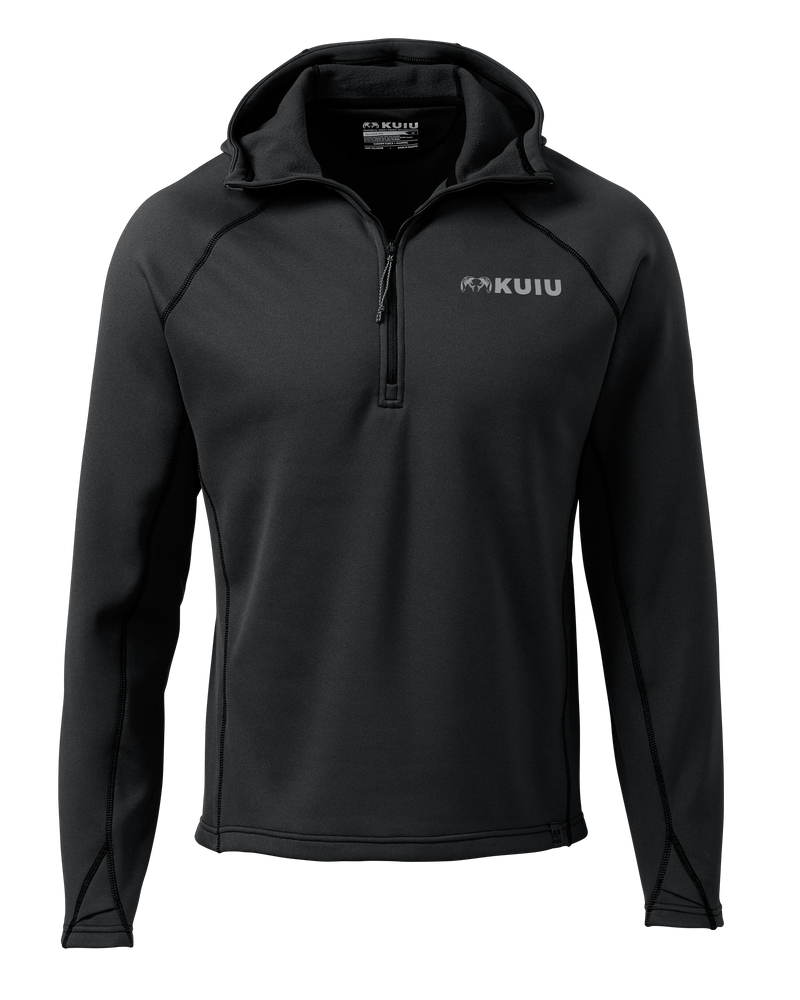 Front of Peloton 200 Zip-T Hoodie in Black