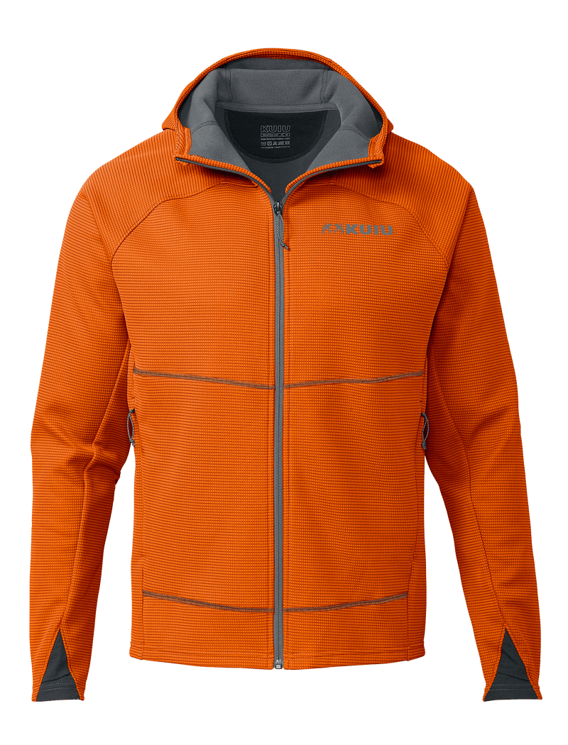 Front of Peloton 240 Full Zip Hoodie in Blaze Orange
