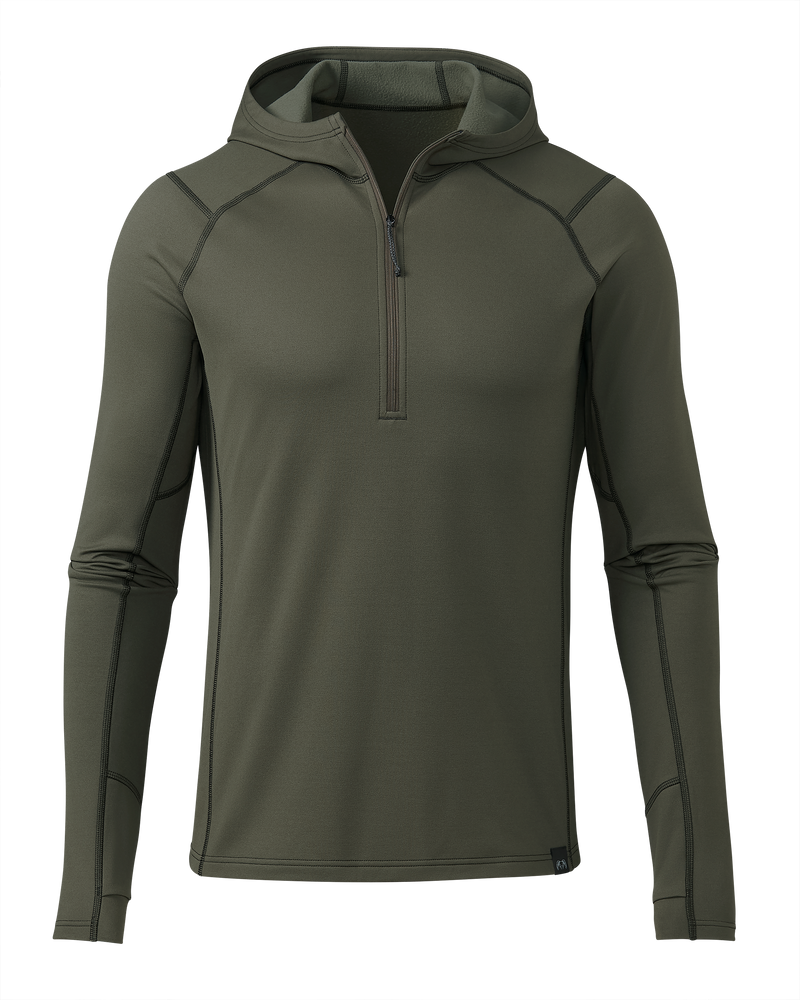 Front of Vital S3 Zip-T Hoodie in Ash