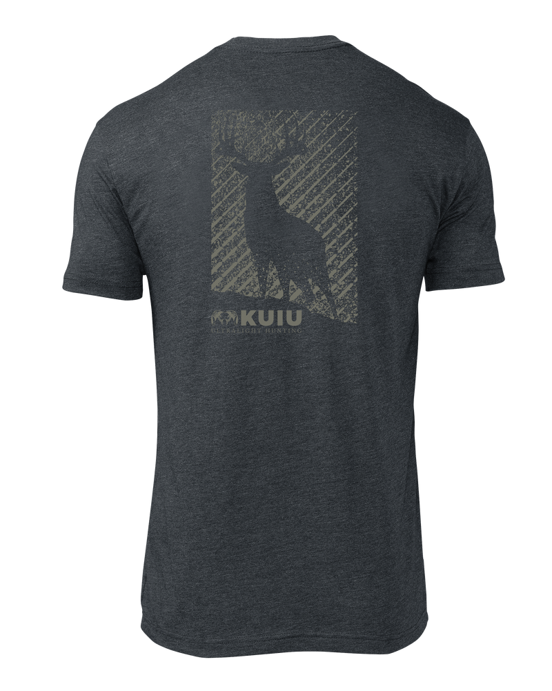 Back of KUIU Whitetail T-Shirt in Charcoal Grey