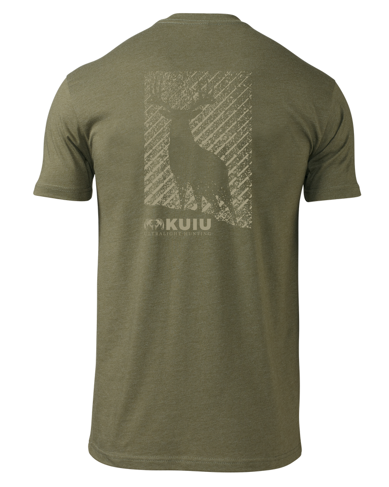 Back of KUIU Whitetail T-Shirt in Military Green