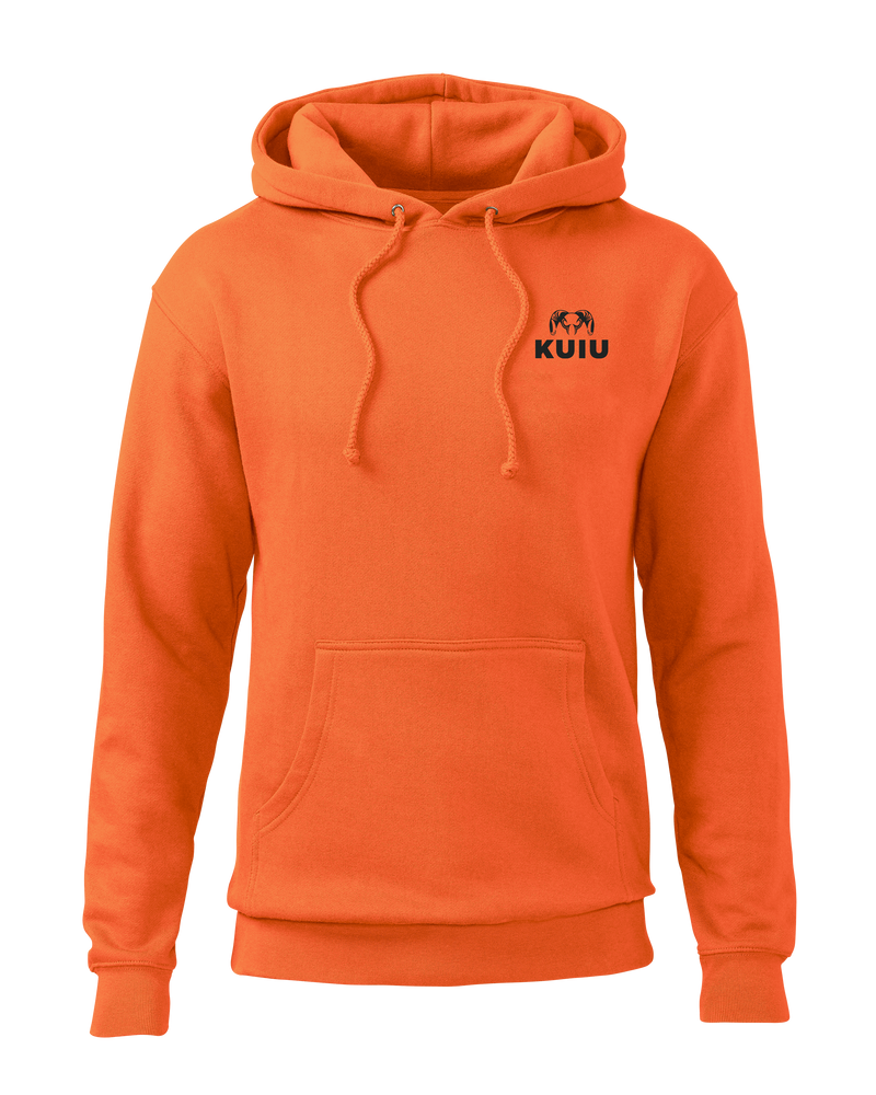 Front of KUIU Workgrade Signal Hoodie in Safety Orange