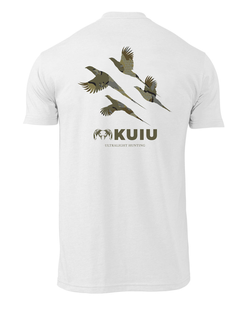 Back of KUIU Valo Upland T-Shirt in White