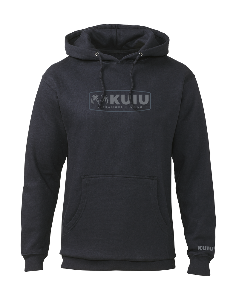 Front of KUIU Outlined Patch Hoodie in Navy Blue