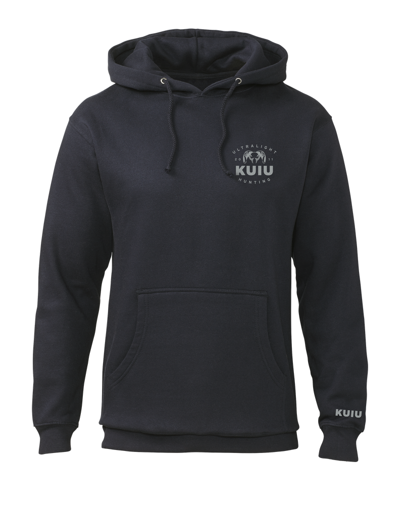 KUIU Ultralight Chest Logo Hoodie in Navy Blue