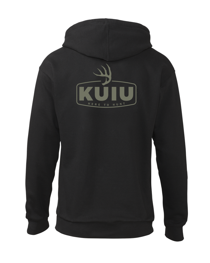 Back of KUIU Whitetail Shed Hoodie in Black