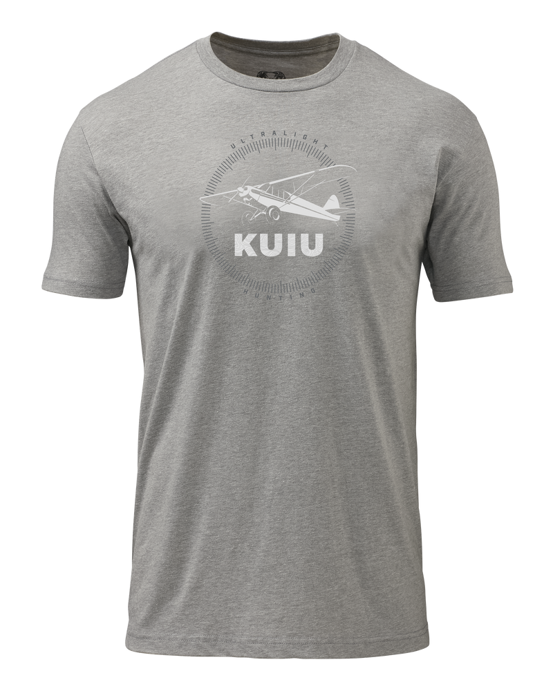 Front of KUIU Super Cub Log T-Shirt in Heather Grey