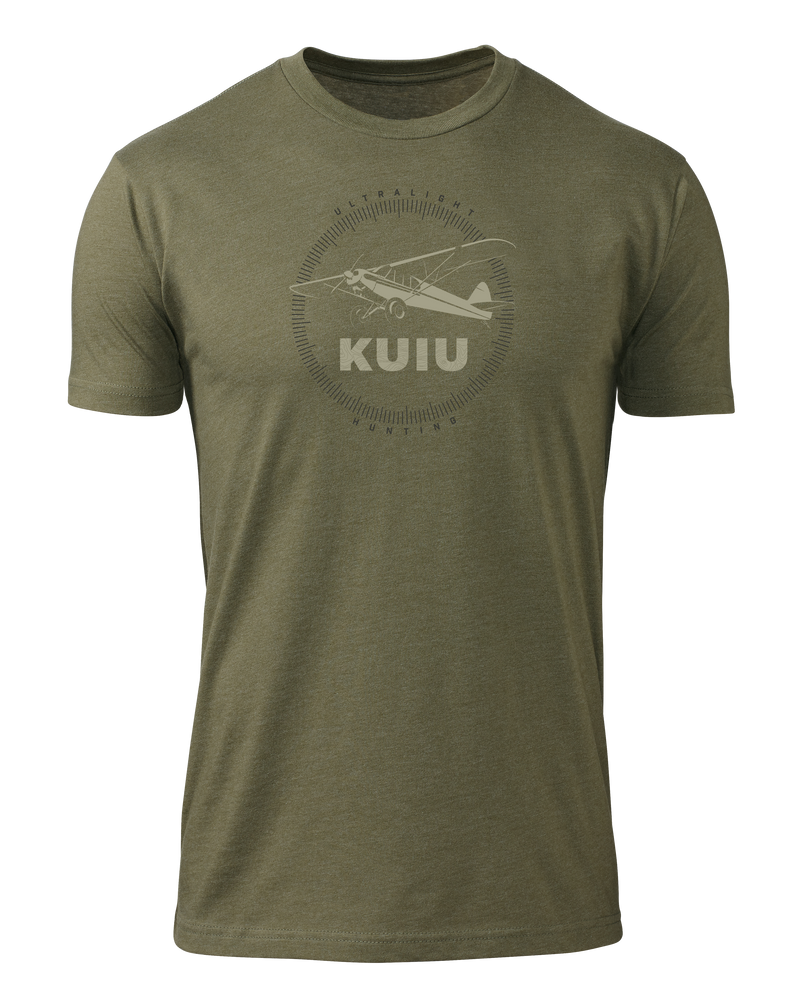 Front KUIU Super Cub Log T-Shirt in Military Green
