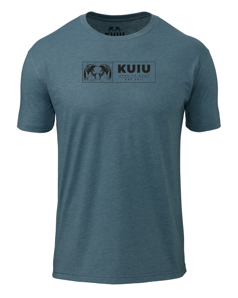 Front of KUIU Topo Block in Indigo Blue