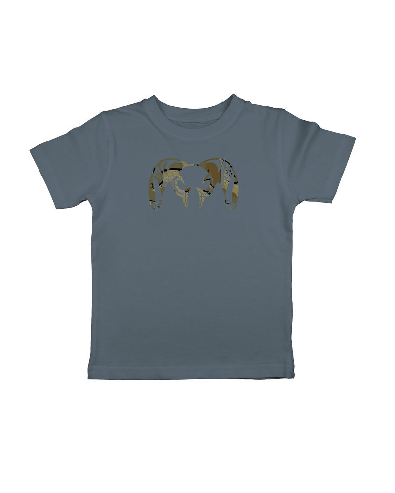 Front of Toddler Valo Big Ram T-Shirt in Harbor Blue