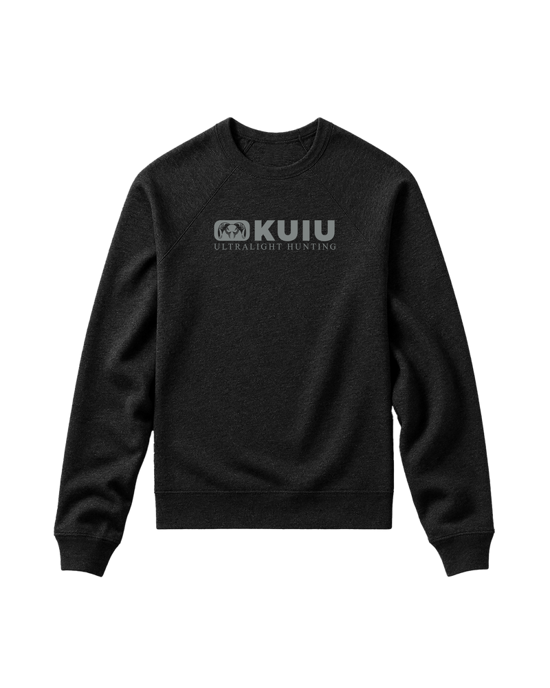 Front of Toddler Block Logo Crewneck Sweatshirt in Black