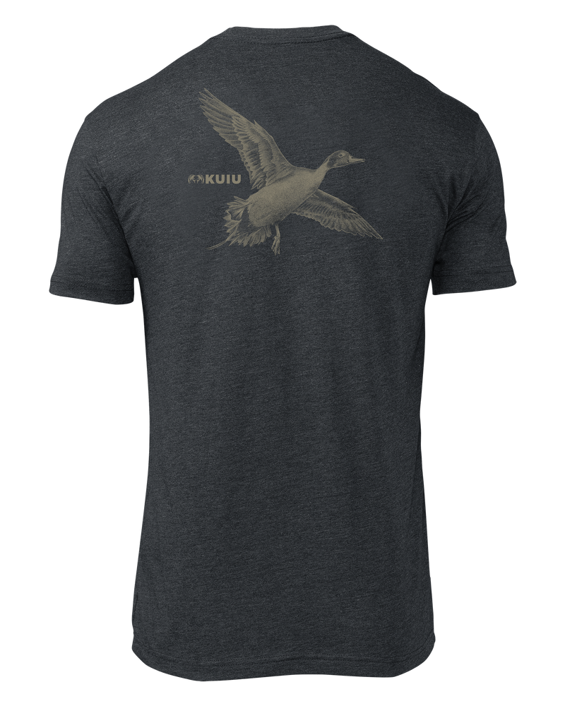 Back of KUIU Pintail Duck T-Shirt in Charcoal Grey
