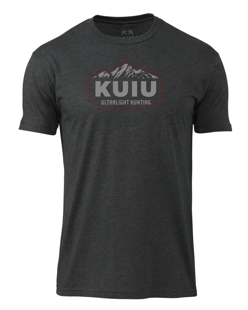 Front of KUIU Mountain T-Shirt in Charcoal Grey
