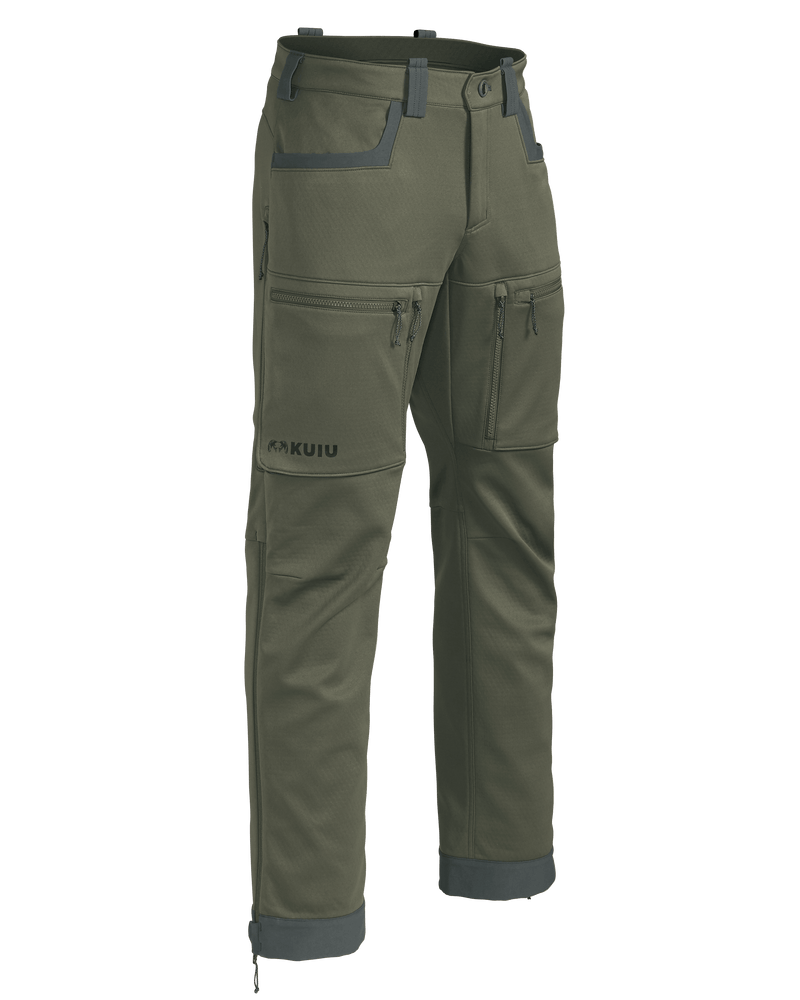 Front of Encounter Pant without Suspenders in Ash Brown
