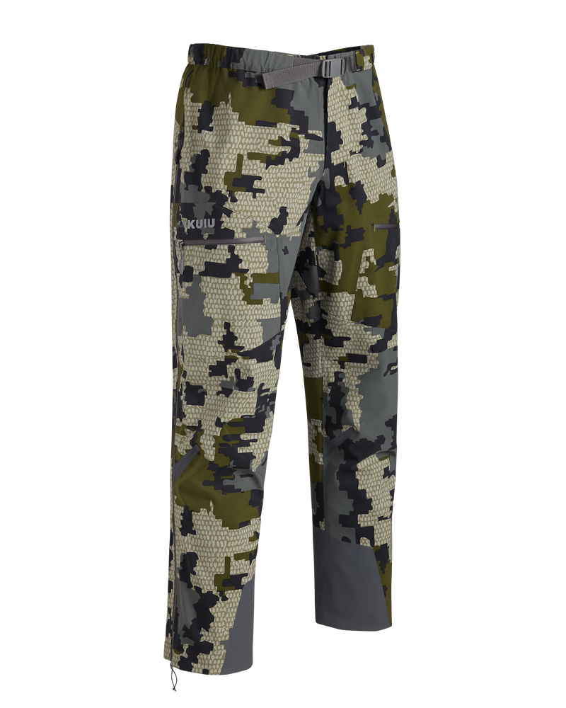 Front of KUIU Kutana Storm Shell Pant in Verde Camouflage