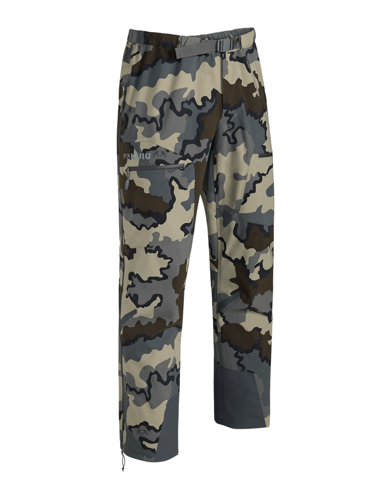 Front of KUIU Kutana Storm Shell Pant in Vias Camouflage