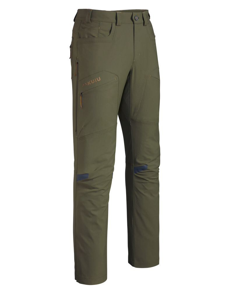 Front of KUIU Kutana Stretch Woven Pant in Evergreen