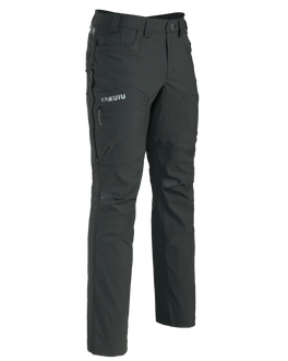 Front of Kutana Stretch Woven Pant in Gunmetal Grey