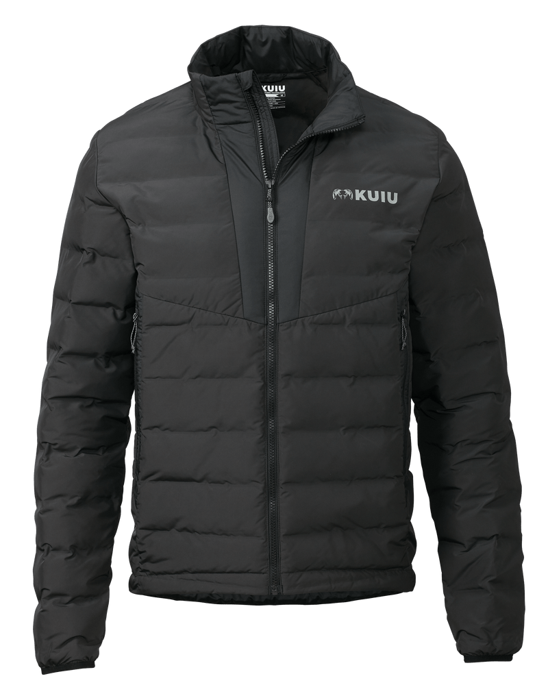Front of Elements Jacket in Carbon Black