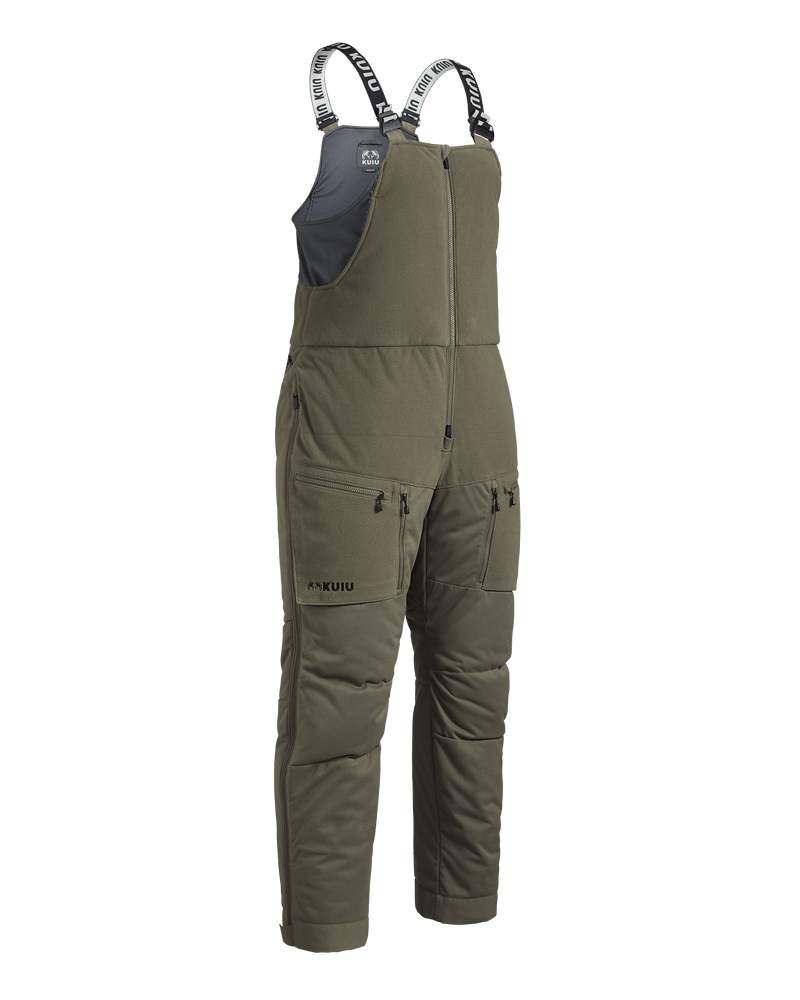 Front of Super Down Haven Bib in Ash Brown
