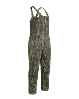 Front of Super Down Haven Bib in Veros camouflage