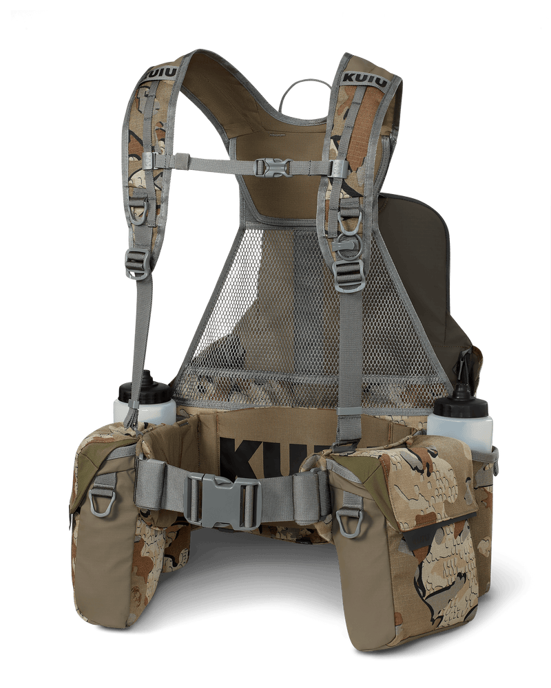 Back of Upland Field Vest in Valo Camouflage