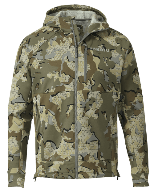 Front of StrongFleece 275 Full Zip Hoodie in Valo Camouflage