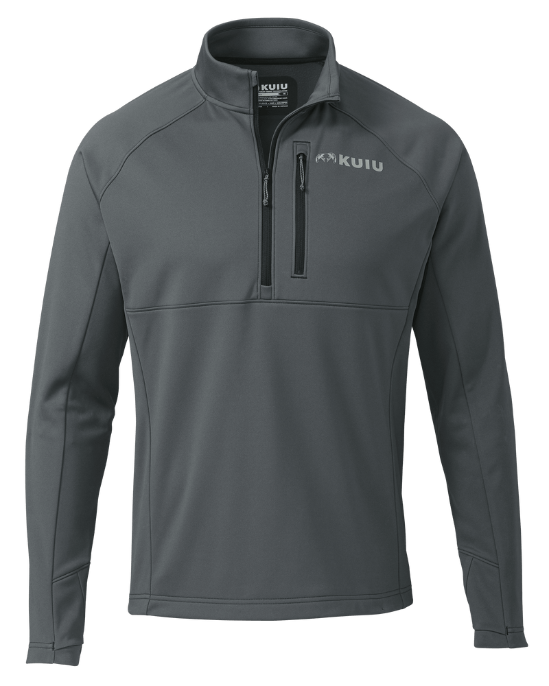 Front of StrongFleece 190 Zip-T in Gunmetal Grey