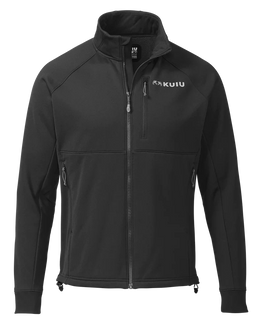 Front of Strong Fleece 290 WF Full Zip Shirt in Black