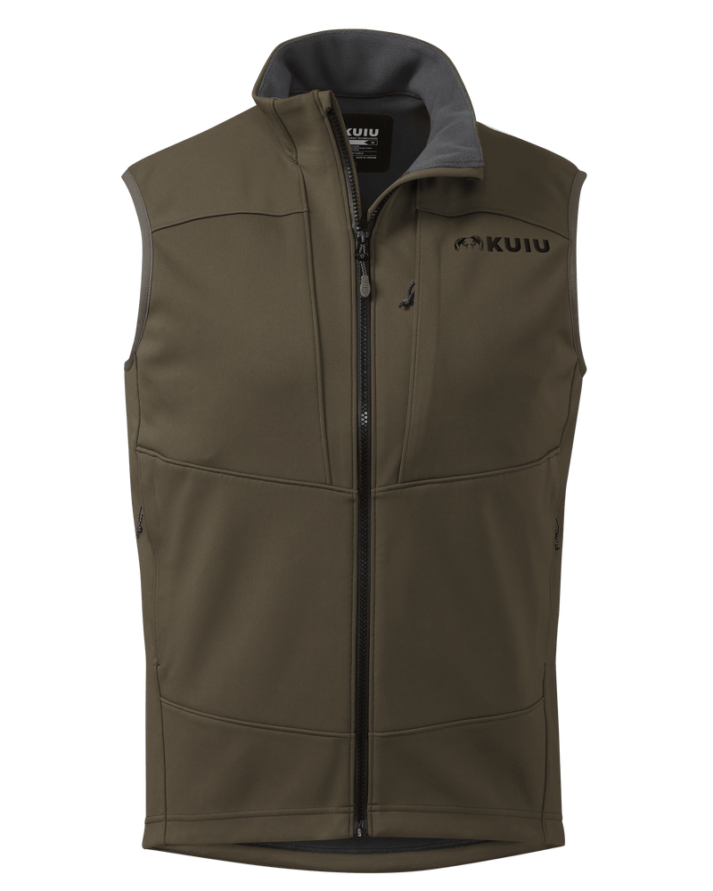 Front of Axis Vest in Ash Brown