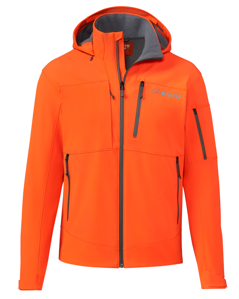 Front of Guide PRO Hooded Jacket in Blaze Orange