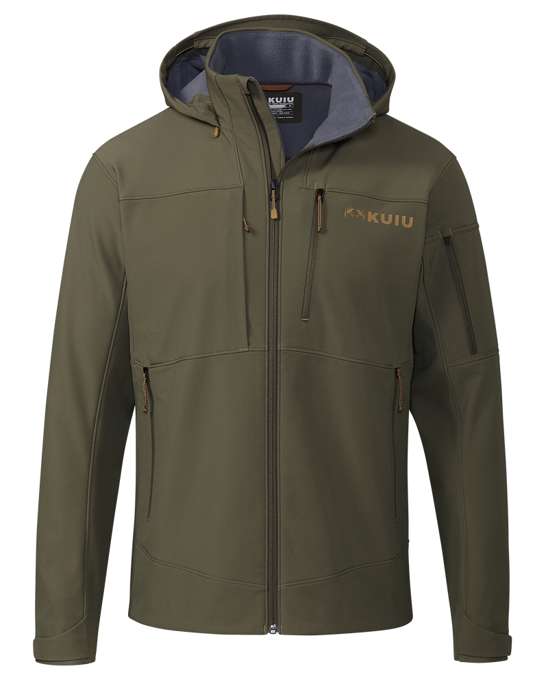 Front of Guide PRO Hooded Jacket in Evergreen