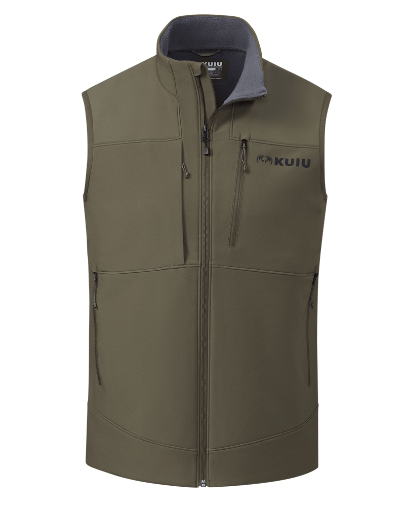 Front of Guide PRO Vest in Ash Brown