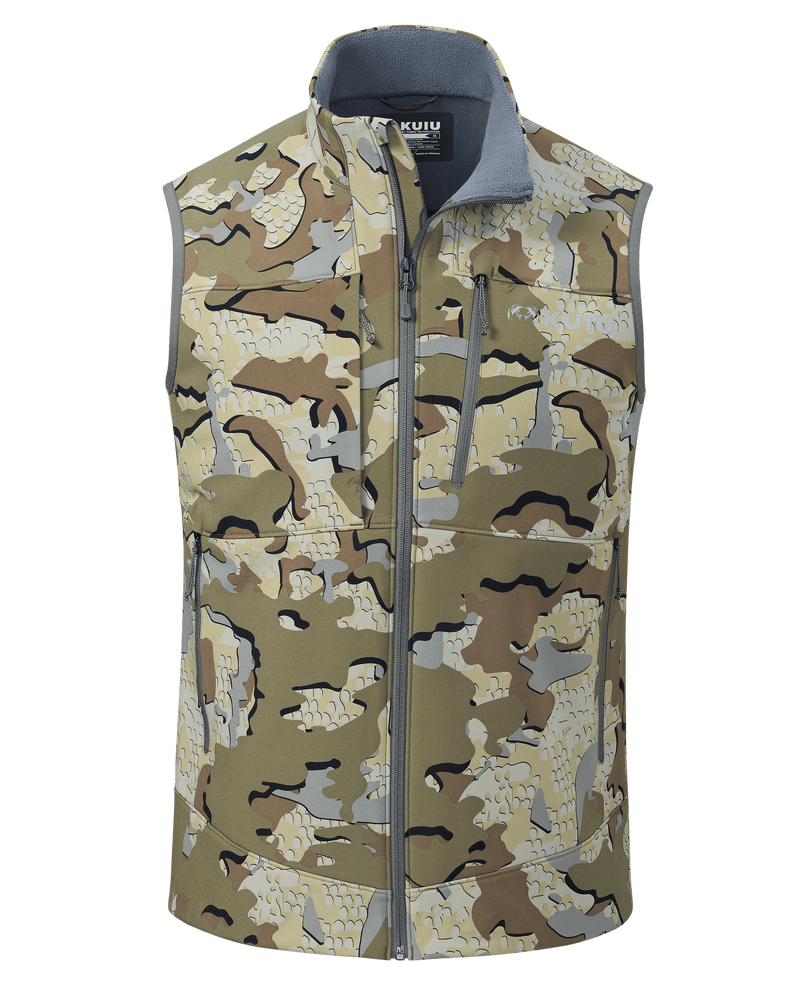 Front of Guide PRO Vest in Valo Camouflage