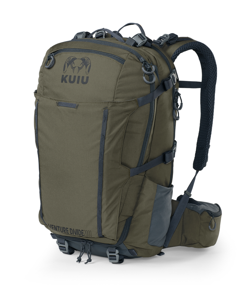 Front of Venture Divide 2000 Backpack in Ash Brown