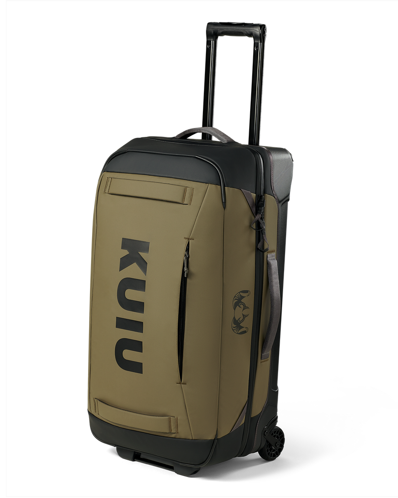 Angled view of the Waypoint 4500 Roller Travel Bag in Bourbon Brown