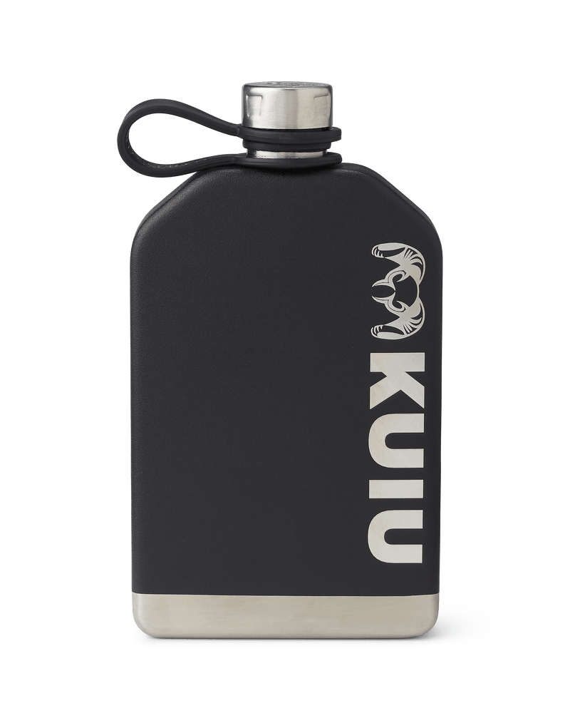 Front of KUIU 8 oz Flask in Black