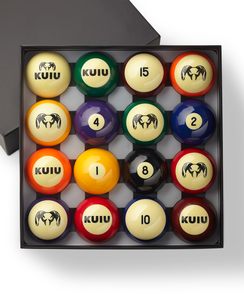 Front of KUIU Logo Billiard Ball Set